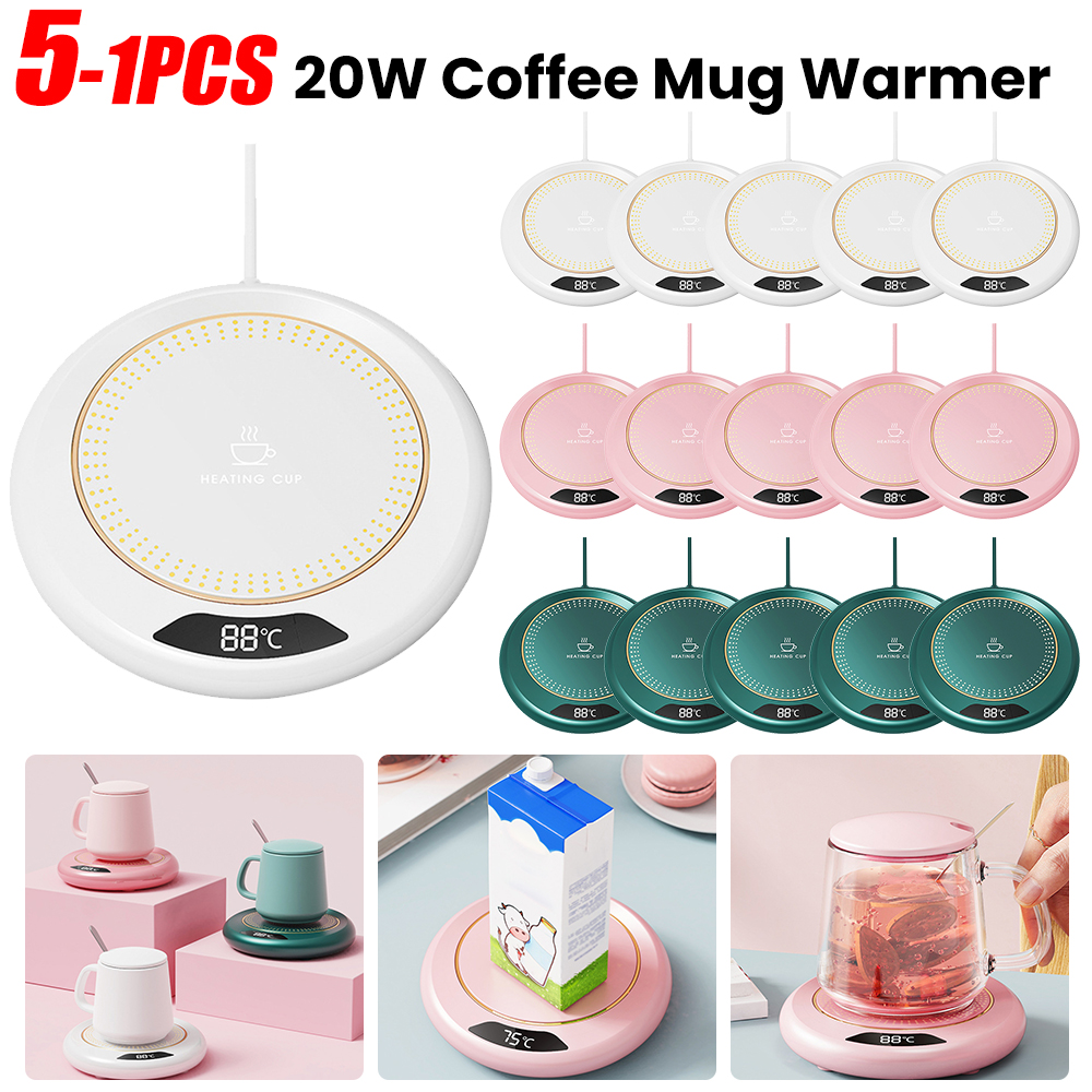 Chauffe-tasse électrique USB 20W, 3 réglages de température, coussin chauffant pour tasse à café, boisson, lait, thé, eau, sous-verre AI0001 – Image 7