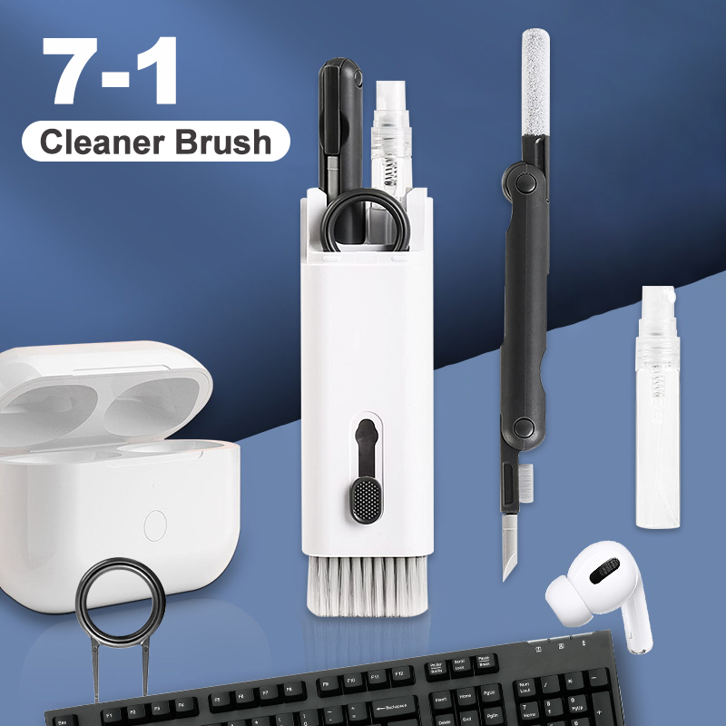 Kit de nettoyeur de clavier d'ordinateur, brosse pour écouteurs, stylo pour casque, outils pour livres de téléphone, ensemble d'extracteur de touches, 7 en 1 AI0001
