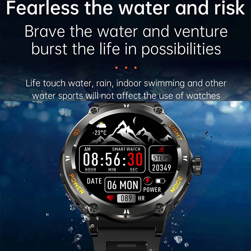 Montre intelligente étanche pour homme, Huawei, Xiaomi, AMOLED, robuste, militaire, appel Bluetooth, piste GPS, 2024 mAh, 3iko, nouveau, 500 AI0001 – Image 2