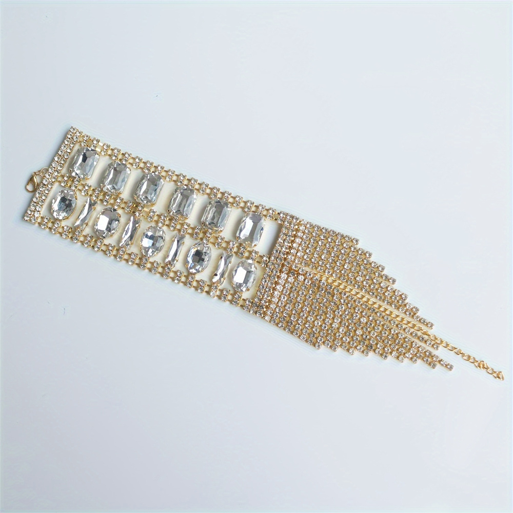 Bracelet en cristal à pampilles de Rotterdam exquises, bijoux personnalisés, soirée en boîte de nuit, boule de biscuits, accessoires de fête, 1 pièce AI0001 – Image 4