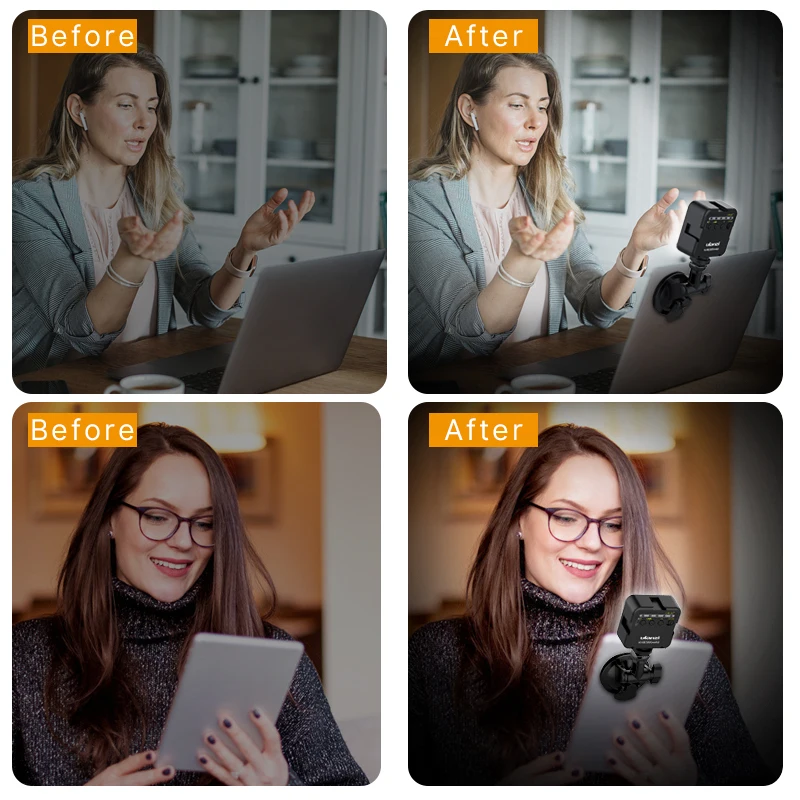 Ulanzi-Mini lampe de remplissage LED Vlog, éclairage photographique, lampe de remplissage selfie, téléphone vidéo, blanc, n'aime 2000 K, 5500 mAh, 6W, VL49 AI0001 – Image 3