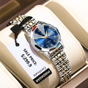 POEDAGAR-Montre-bracelet étanche pour femme, montre à quartz de luxe pour femme, acier inoxydable, date et semaine Shoous AI0001