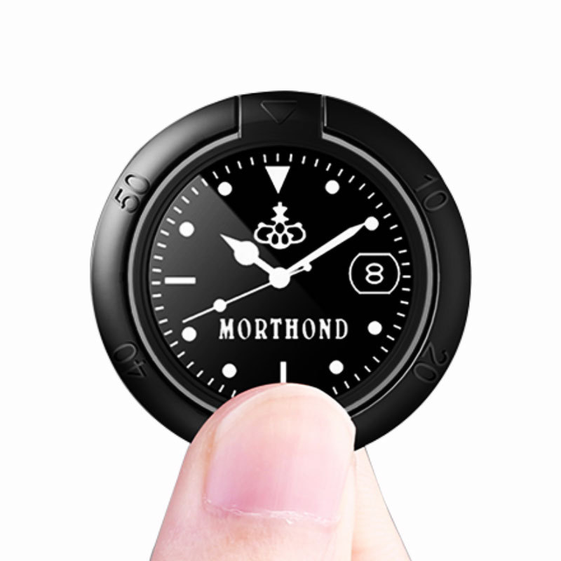 Anneau de support universel rotatif à 360 degrés pour téléphone portable, horloge noire, tout en métal, accessoires de téléphone AI0001 – Image 7