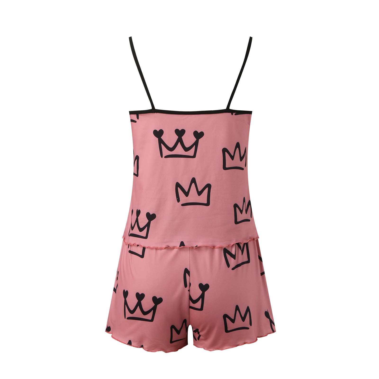 Ensemble de pyjama sexy sans couture pour femme, haut et short trempés de bretelles, chemise de nuit sexy, chemise de nuit monochrome, vêtements d'intérieur, chemise de nuit d'été, grande taille AI0001 – Image 3