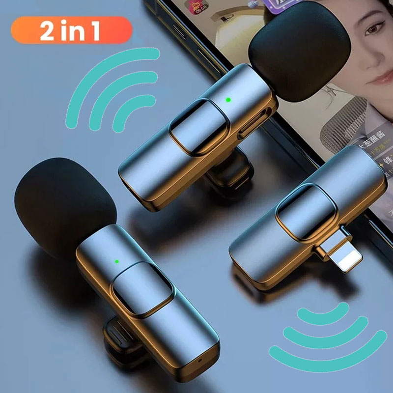 Mini microphone Lavalier sans fil pour iPhone et téléphone Android, audio, vidéo, statique, portable, diffusion en direct, jeu AI0001 – Image 7