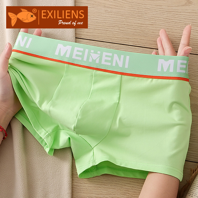 EXILIENS-Boxer en coton solide pour homme, sous-vêtement de marque, caleçon de bien-être masculin, culotte M-3XL 006 AI0001 – Image 7