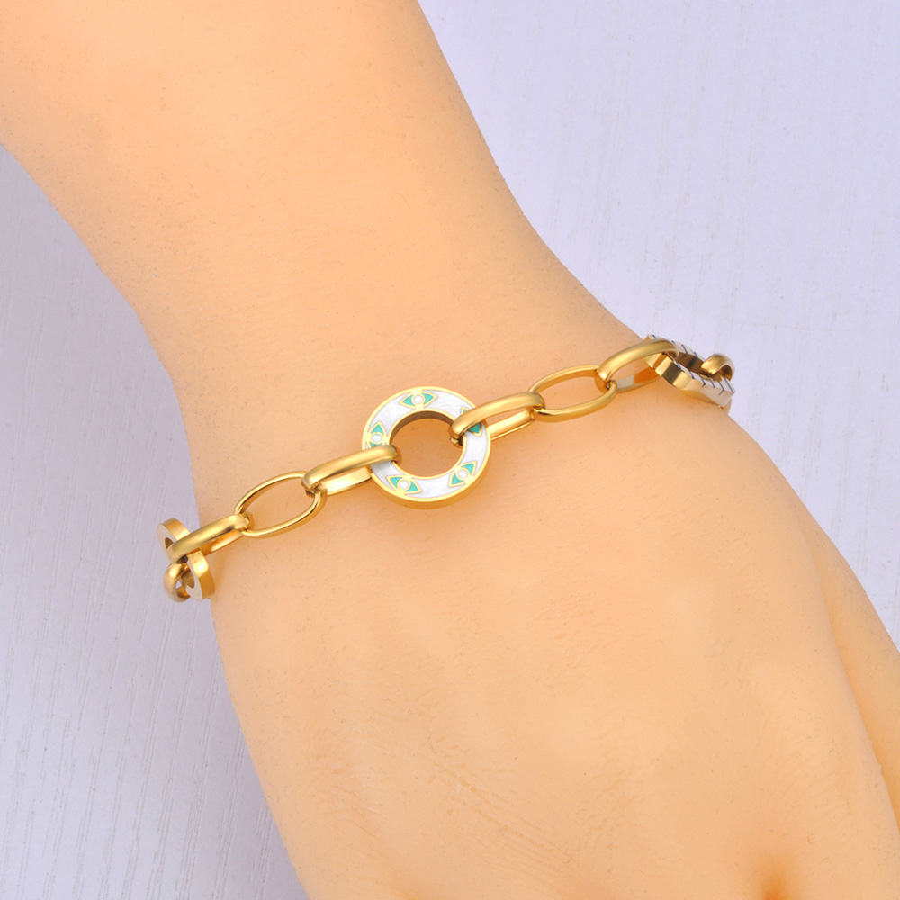 Lokaer-Bracelet doré SION L en acier inoxydable pour femme, bijoux géométriques minimalistes en métal, étanche, BKamp41 AI0001 – Image 2