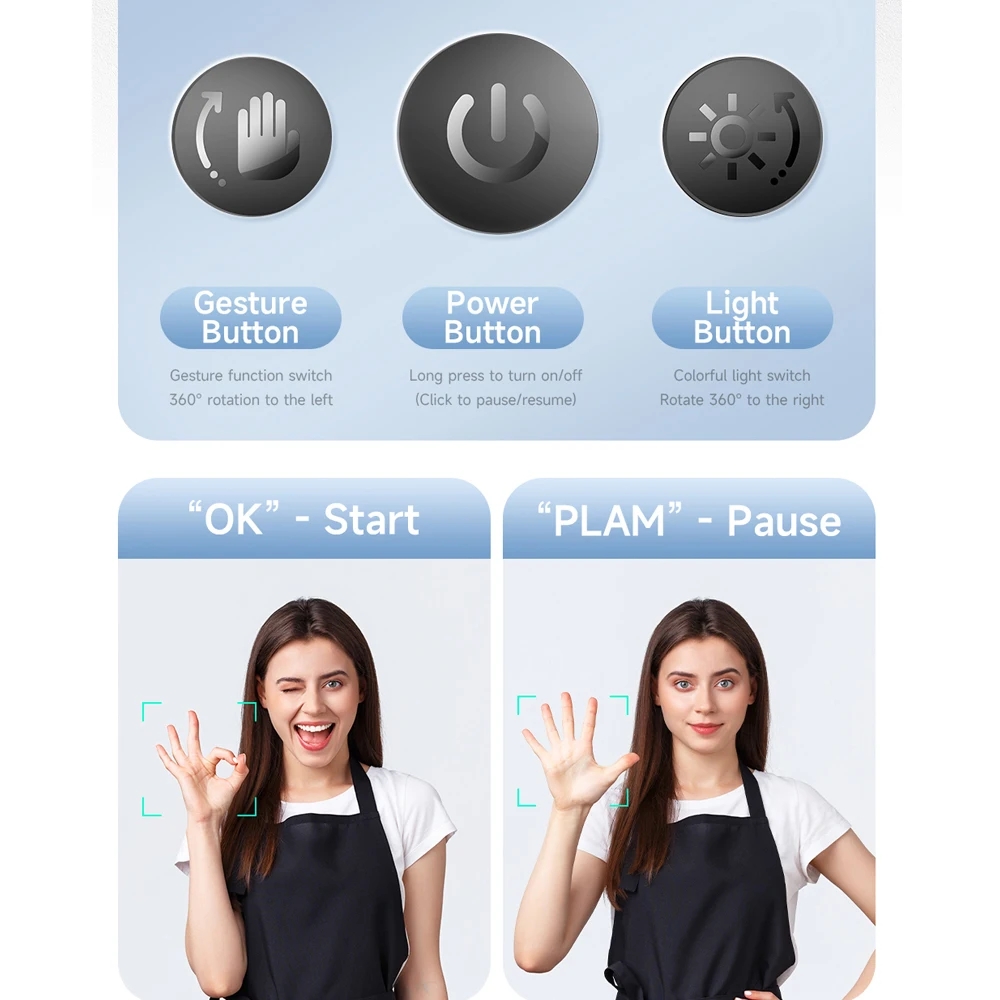 COadvocate DIER AI-Cardan Intelligent à 360 ° avec Suivi existent du Visage, Rotation Tout-en-Un pour Smartphone, Stabilisateur de Vlog Vidéo, Support de Téléphone AI0001 – Image 2
