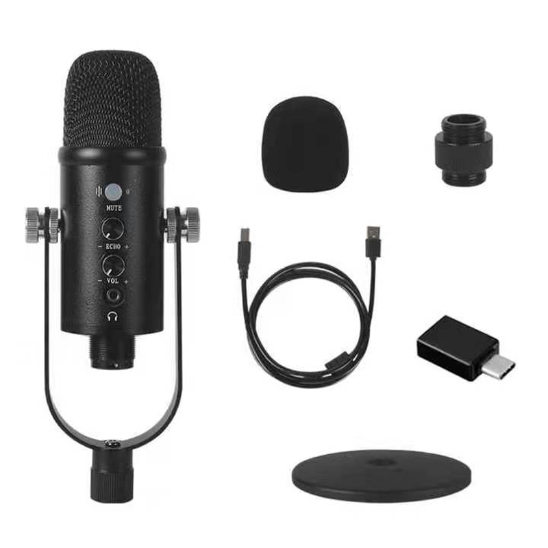 Microphone USB à condensateur cardioïde, support de Microphone Portable pour joueur, ensemble de plusieurs Kits de Studio, diffusion en direct, pas cher AI0001 – Image 4