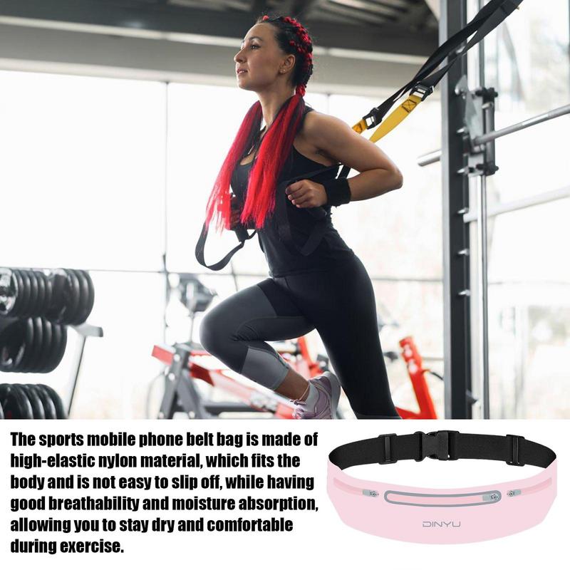 Sac banane étanche pour hommes et femmes, ceinture de course, portefeuille en poudre, support de téléphone portable, sac de taille de sport AI0001 – Image 2