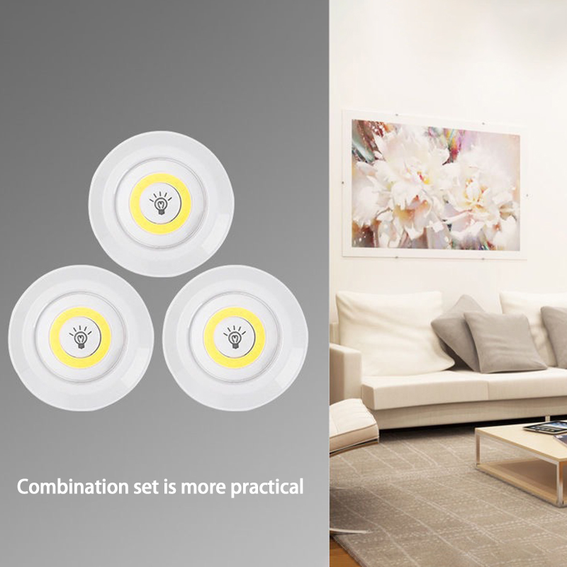 Lumière LED sans fil intelligente pour cuisine, lampes à intensité variable sous les meubles, chambre à coucher, éclairage de garde-robe rond avec télécommande AI0001 – Image 4