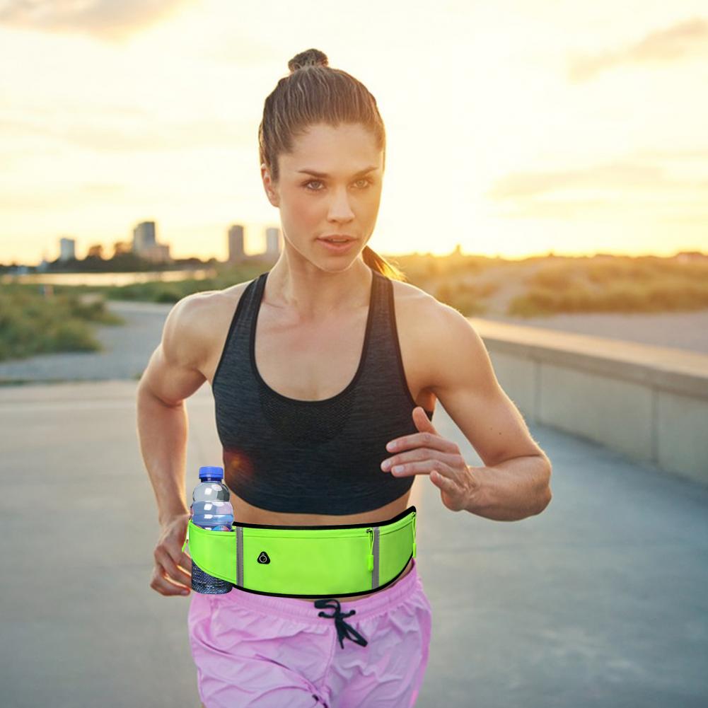 Sac banane de sport étanche avec porte-bouteille d'eau, 3 poches, sangle réglable, ceinture de course, accessoires de sport AI0001 – Image 7
