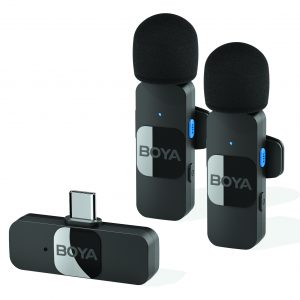 BOYA BY-V Professionnel Sans Fil Lavalier Mini Microphone pour iPhone iPad Android Diffusion En Direct Jeux Téléchargements Statiques Vlog AI0001