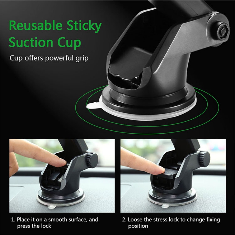 Support de téléphone de voiture à ventouse, support de montage, support de cellule mobile GPS, iPhone 13 12 11 Pro Max X 7 8 Xiaomi Huawei Samsung AI0001 – Image 3