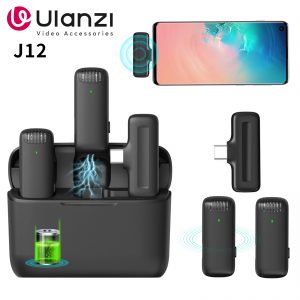 Ulanzi-Microphone Lavalier J12, Microphone portable professionnel, Portée de réception de 20m, Plug Play, Smartphone, Android, iPhone 16, 15, 14, 13, 12 AI0001