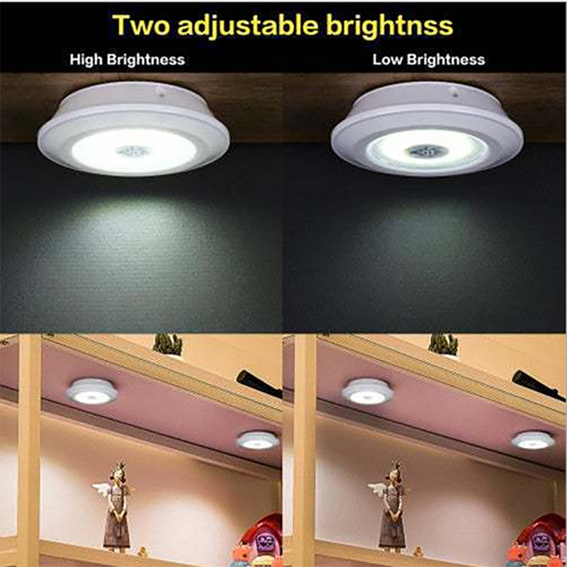 Lumière LED sans fil intelligente pour cuisine, lampes à intensité variable sous les meubles, chambre à coucher, éclairage de garde-robe rond avec télécommande AI0001 – Image 4