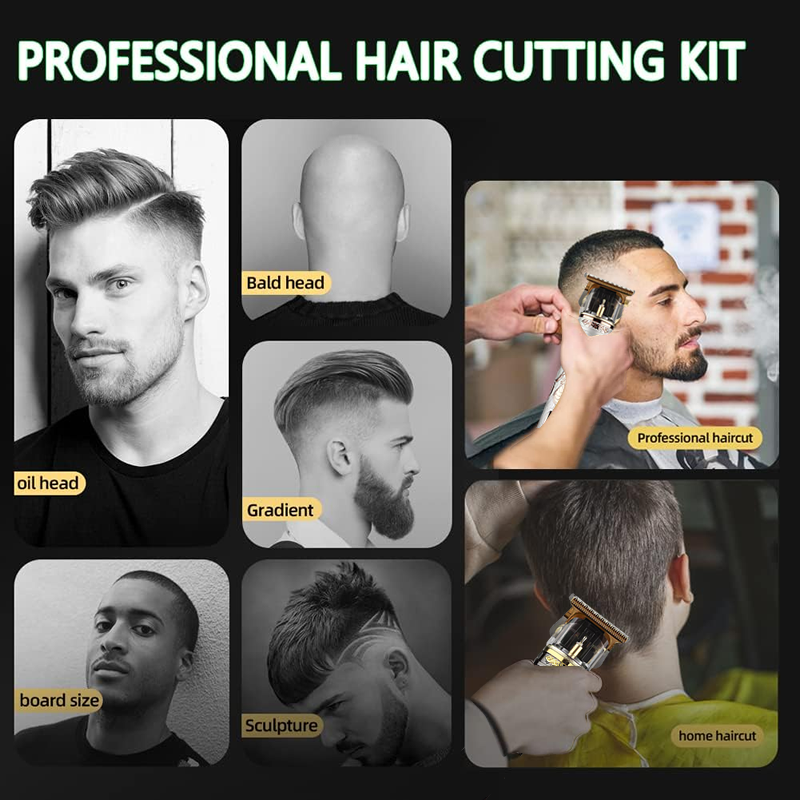 Rasoir électrique professionnel sans fil pour hommes, tondeuse à barbe, tondeuse à cheveux, machine de découpe de cheveux, barbier à barbe, coupe de cheveux, 2024 AI0001 – Image 2