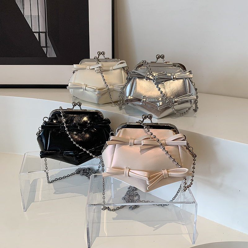 Sacs à bandoulière en PU avec nœud pour femmes, sacs initiés à la mode, haute qualité, polyvalent, simplicité, offre spéciale AI0001 – Image 3
