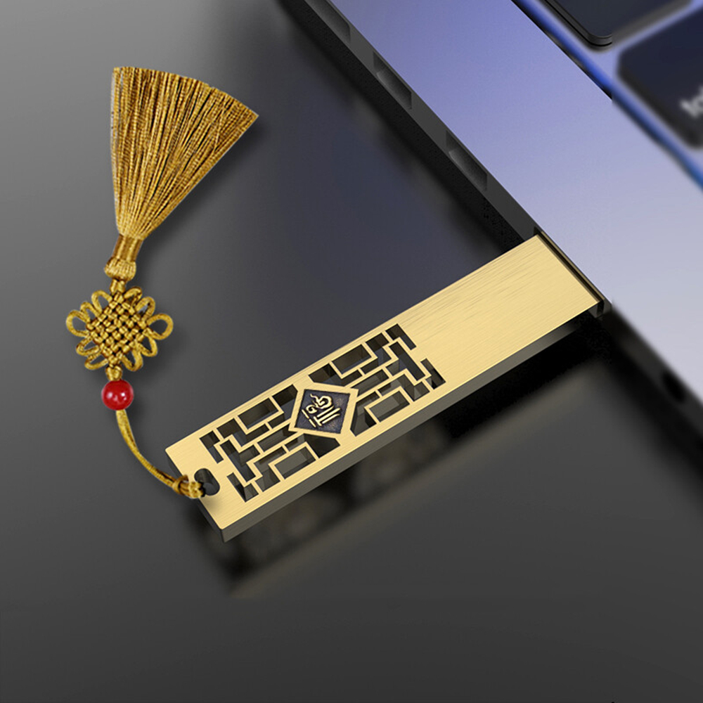 BINFUL – clé USB en métal style chinois, support à mémoire de 16GB 32GB 512GB 256GB 64GB, lecteur Flash créatif, LOGO personnalisé AI0001 – Image 7