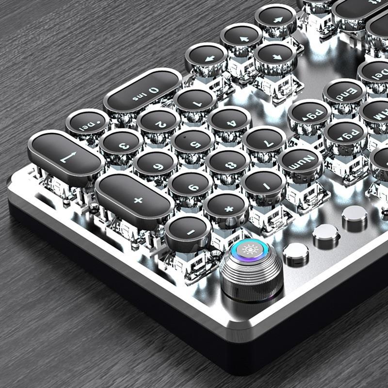 Clavier de jeu mécanique filaire rétro, punk 104 prédire, rétro4.2 RVB, ordinateur, e-sports, périphériques, ordinateur de bureau AI0001 – Image 7