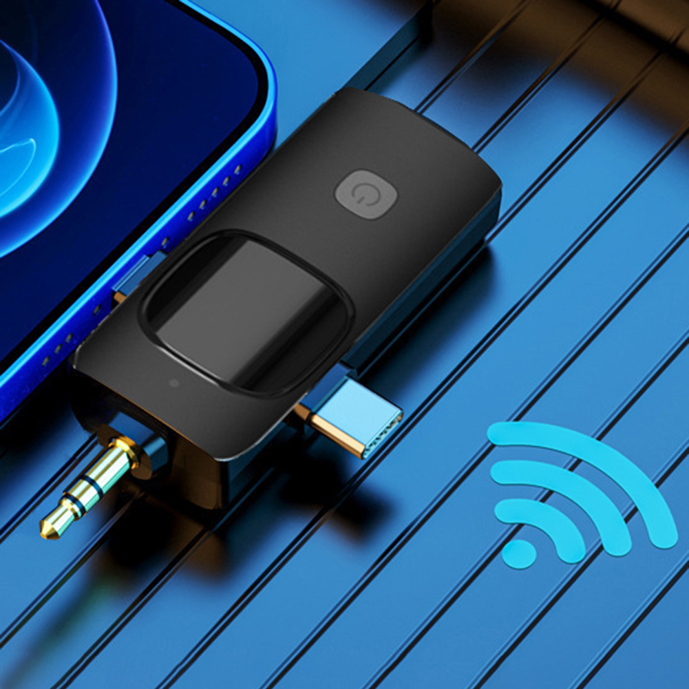 Microphone Lavalier sans fil avec réduction du bruit, micro-revers statique, micro Plug and Play, clip 3 en 1, audio et vidéo, 2.4G AI0001 – Image 5