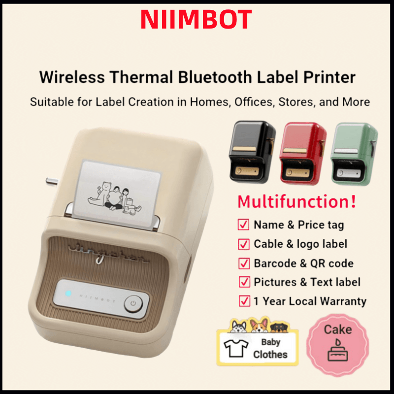 NIIMBOT-Imprimante thermique portable Bluetooth B21, étiqueteuse, autocollant, code-barres, prix des marchandises AI0001