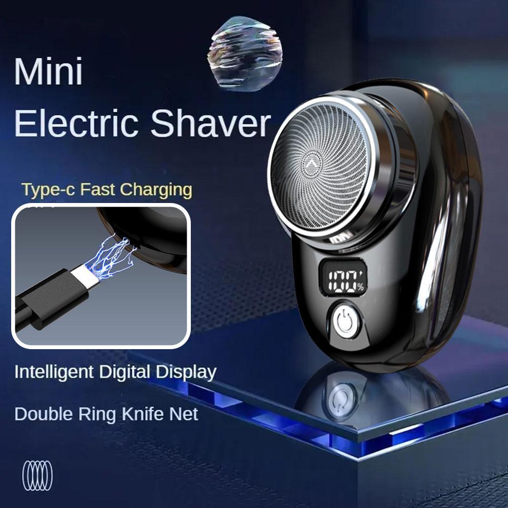 Mini rasoir électrique pour hommes, rasoir monté sur véhicule avec affichage numérique, lavable, sans fil, poche de voyage, visage, tondeuse à barbe AI0001 – Image 4