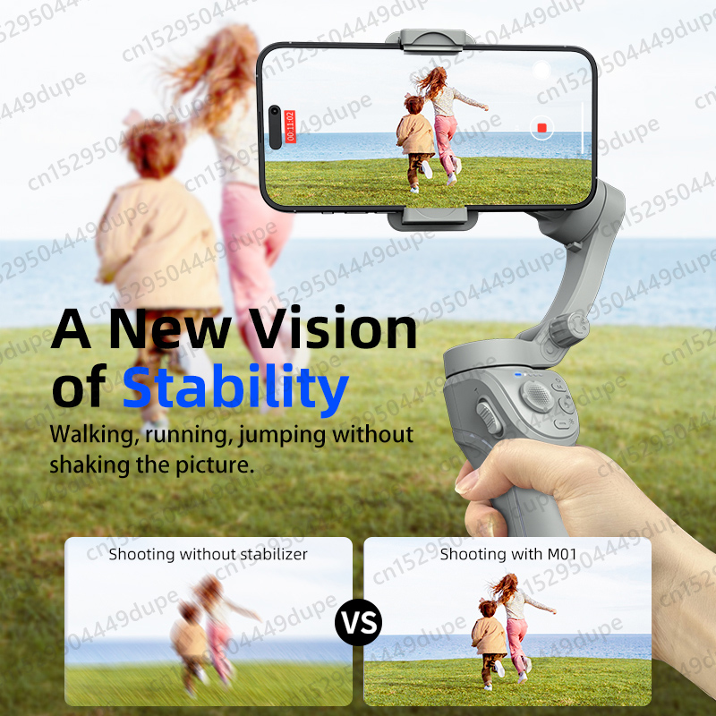 Trépied Selfie avec lumière d'appoint pour smartphone, stabilisateur de cardan, 3 axes, anti-tremblement, pliable, Xiaomi, iPhone, déterminer AI0001 – Image 6