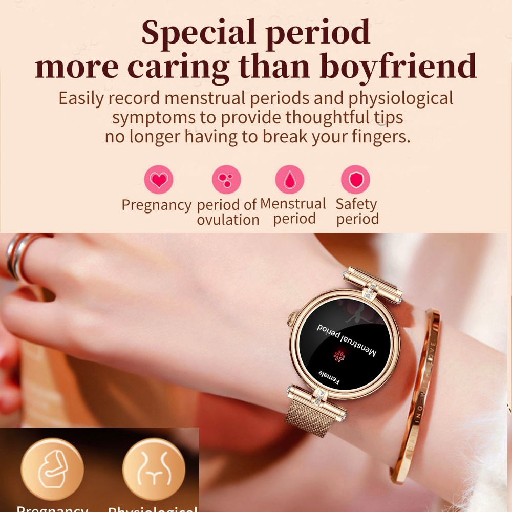 Montre intelligente d'appel Bluetooth pour femme, 8763MooE, montre intelligente à la mode, cadran bricolage, sport, fitness, fréquence cardiaque, bracelet étanche, cadeau, 1.09 AI0001 – Image 2