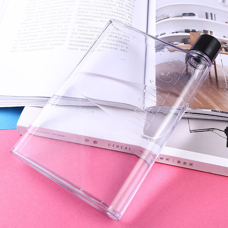 Bouteille d'eau en plastique transparente, gobelet en papier portable, respectueux de l'environnement, gourde de sport externe, bouilloire plate AI0001 – Image 3