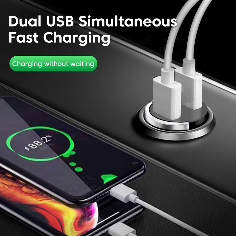 Adaptateur de chargeur de téléphone de voiture USB pour touristes, anneau de nervure, charge rapide, iPhone, Xiaomi, Samsung, Huawei, 200W AI0001 – Image 6