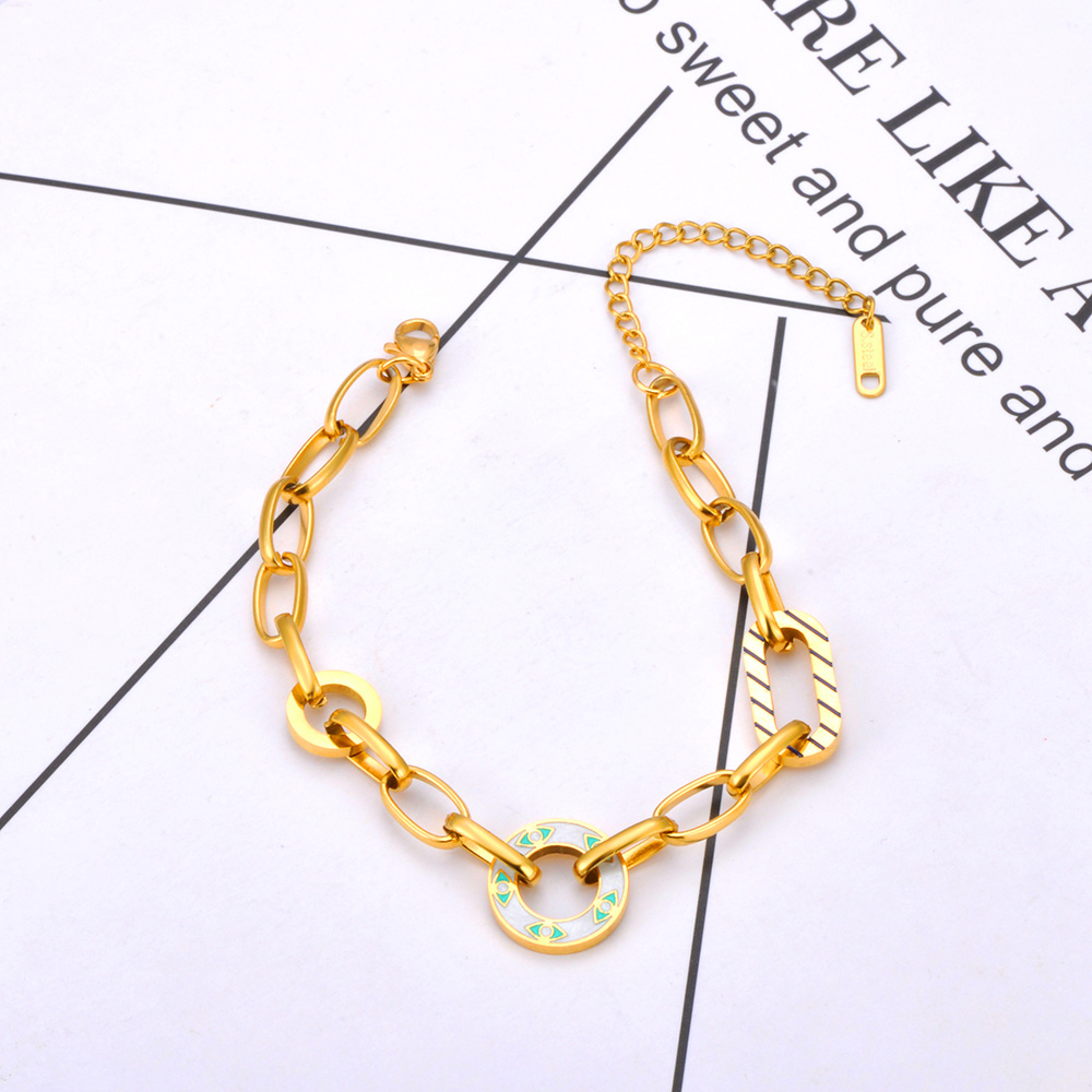 Lokaer-Bracelet doré SION L en acier inoxydable pour femme, bijoux géométriques minimalistes en métal, étanche, BKamp41 AI0001 – Image 4