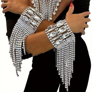 Bracelet en cristal à pampilles de Rotterdam exquises, bijoux personnalisés, soirée en boîte de nuit, boule de biscuits, accessoires de fête, 1 pièce AI0001