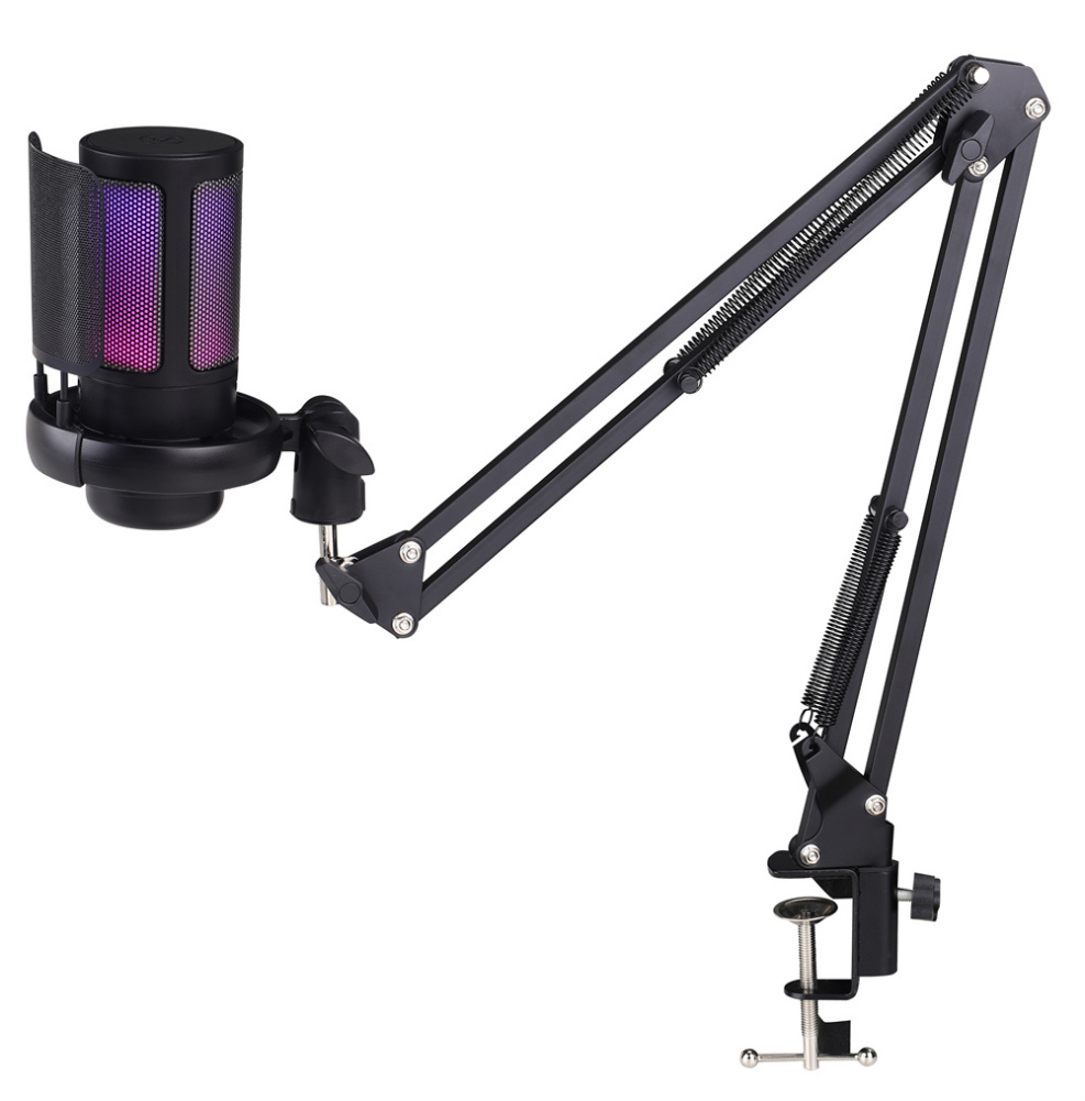 Microphone à condensateur USB RVB avec support HONStand en métal, micro de bureau pour Studio Static, Esports, appel de jeu AI0001 – Image 5