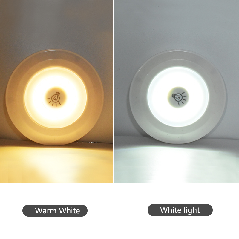 Lumière LED sans fil intelligente pour cuisine, lampes à intensité variable sous les meubles, chambre à coucher, éclairage de garde-robe rond avec télécommande AI0001 – Image 3
