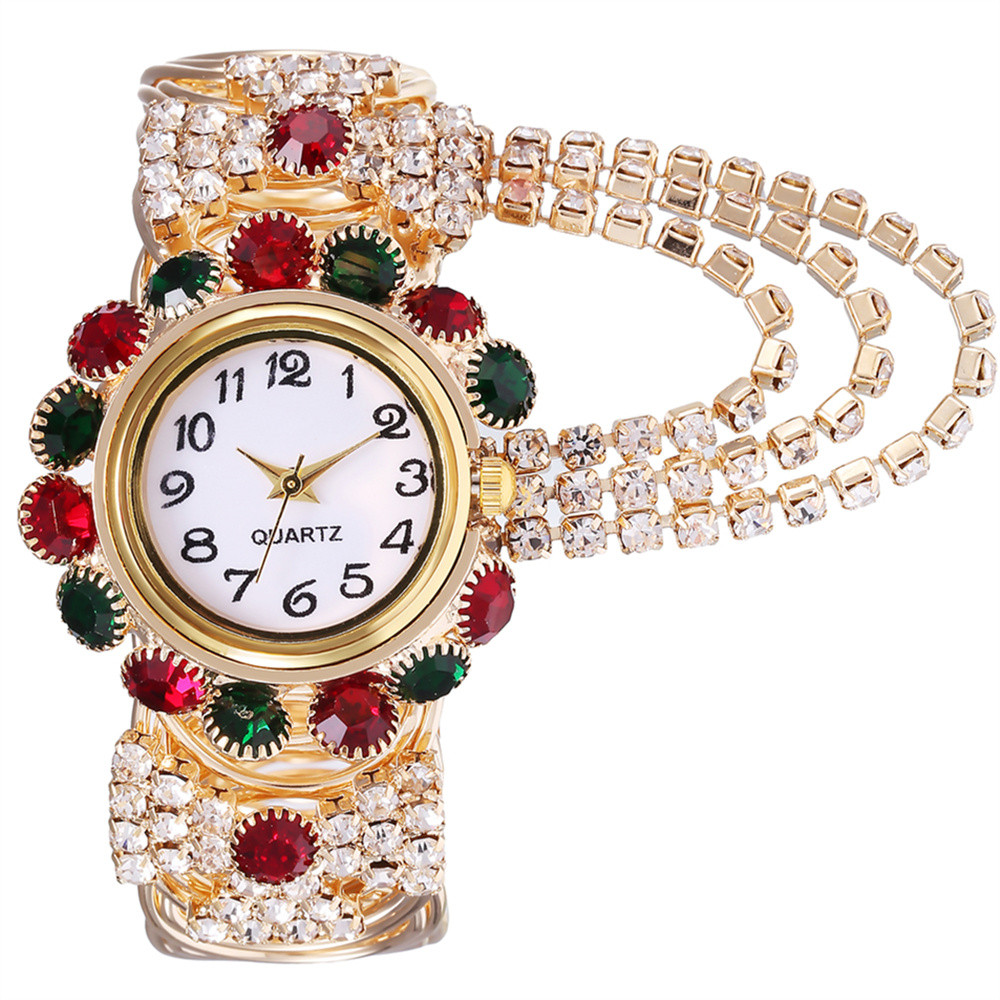 Montre-bracelet en cristal brillant pour femme, horloge à quartz à petit cadran, montre de la minorité féminine, simplicité élégante, fouet haut, nouveau, 2024 AI0001 – Image 3