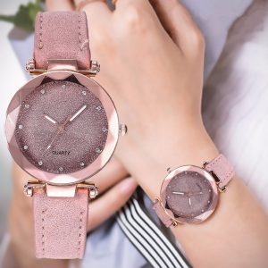 Montre de luxe à quartz pour femmes, bracelet en cuir, à la mode AI0001