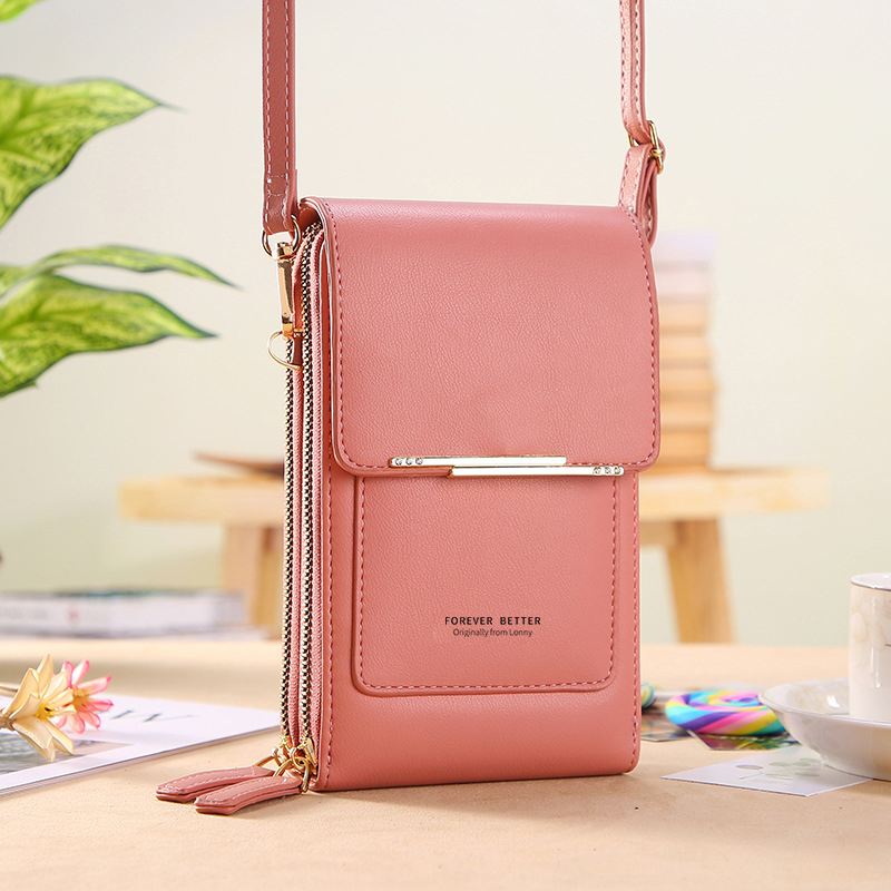 Sac à main en cuir souple pour femme, sac à main à écran tactile, sac à main pour téléphone portable, sac à bandoulière initié, petits portefeuilles, mode AI0001 – Image 3