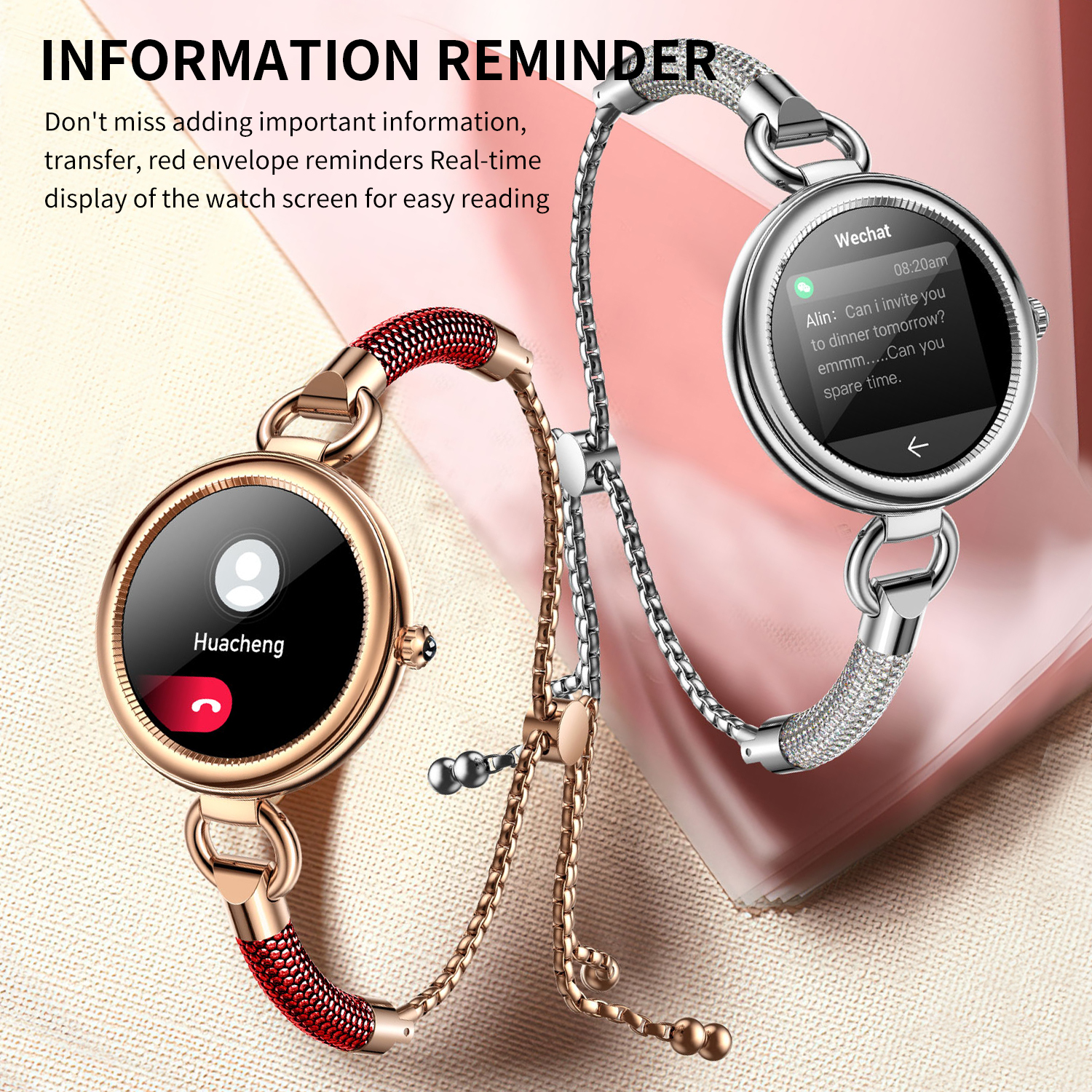 MISTEP-Montre intelligente de luxe pour femme, montre-bracelet étanche, bracelet en diamant biscuits, mode féminine AI0001 – Image 3