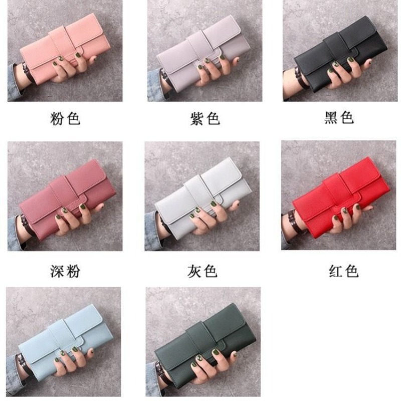 Sac à main en cuir multifonctionnel pour femme, portefeuille à rabat long, sac à main de luxe haut de gamme, portefeuilles en cuir structurés, porte-cartes AI0001 – Image 2