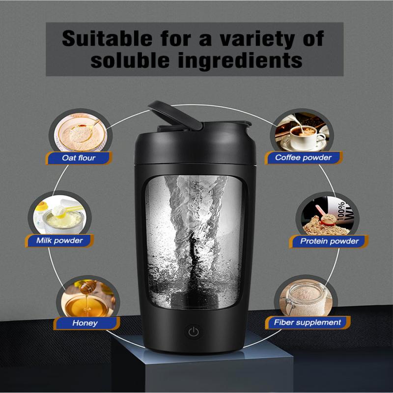 Bouteille Shaker Electrique USB Portable, Mélangeur Rechargeable, Tasse Polyvalente Assad, Standard pour Fitness Workout, 650Ml, 1200mAh, 10000 AI0001 – Image 6