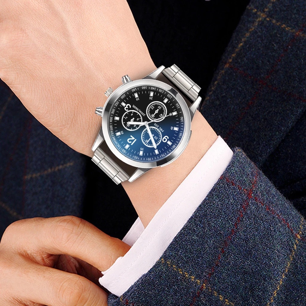 Montre ronde Blu-ray pour homme, bracelet de luxe, montres romaines, mode, nouveau AI0001 – Image 6