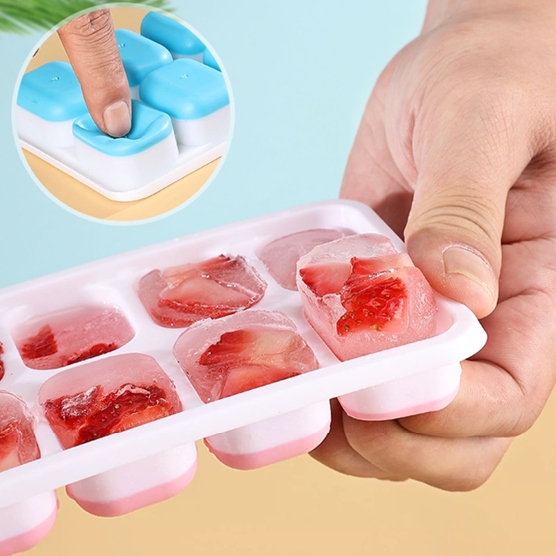 Moules à glaçons en silicone avec couvercle carré, 14 vignes, dégagement facile, cuisine d'été, bar, bricolage, outils de fabricant de clics glacés AI0001 – Image 4