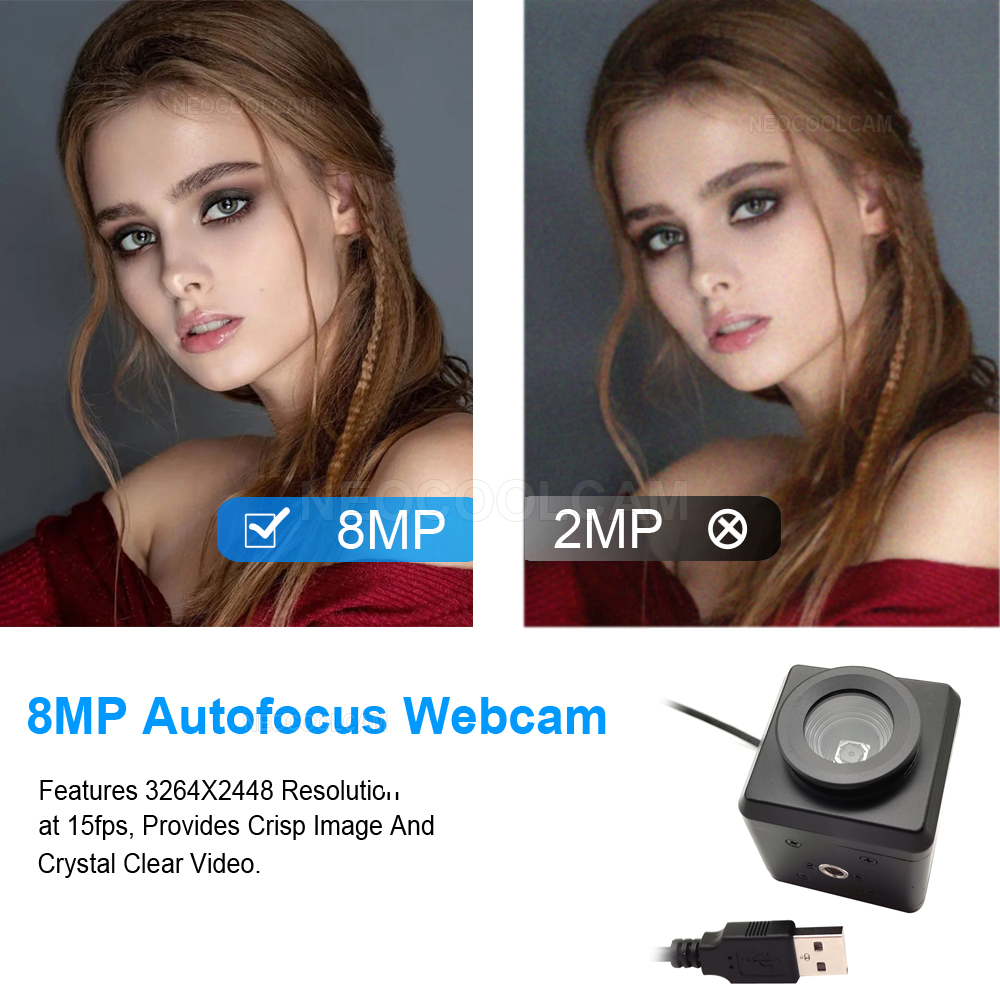 Webcam industrielle 4K, 8MP, autofocus, USB, mini caméra, capteur IMX179, OTG, UVC, Plug and Play, pour réunion, numérisation de documents AI0001 – Image 6