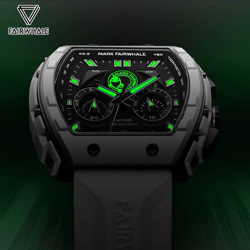 Montres à quartz étanches pour hommes, marque de luxe, Fairwhal, boîtier en résine, montres de sport, chronographe, date automatique, horloge, mode, offre spéciale AI0001 – Image 3