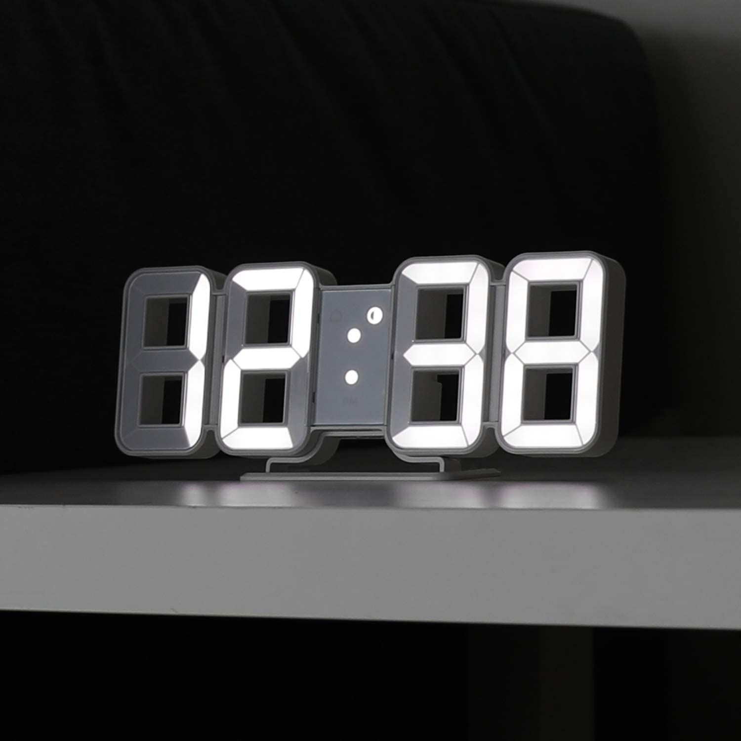 3D LED Digital Clock Glowing Night Mode Adjustable Electronic Table Clock Hanging Watch Calendar Thermometer Electronic Clock AI0001 – Image 7
