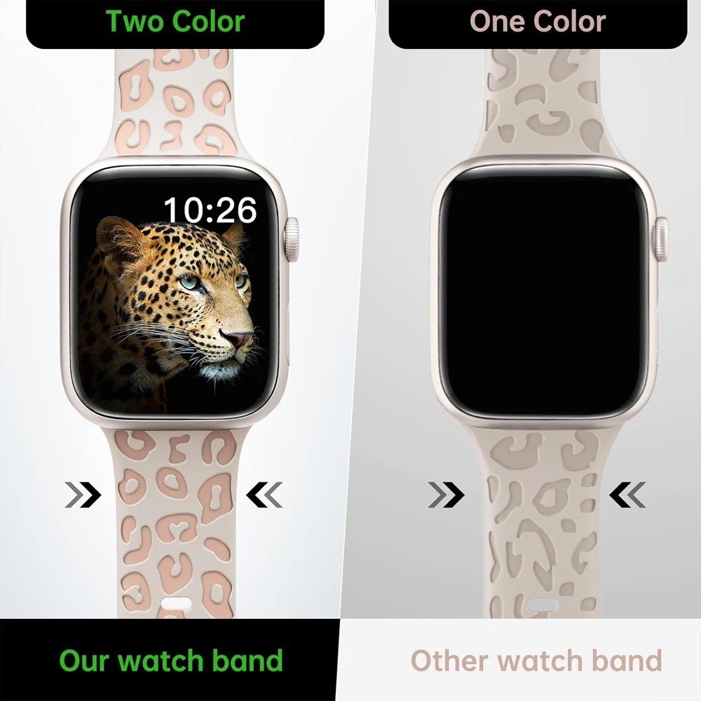 Bracelet en silicone gravé pour Apple Watch Band, 40mm, 44mm, 42mm, 45mm, 41mm, 49mm, 38mm, Série 8, 9, 7, SE, 6, 5, 4, Ultra 2, 3 AI0001 – Image 3