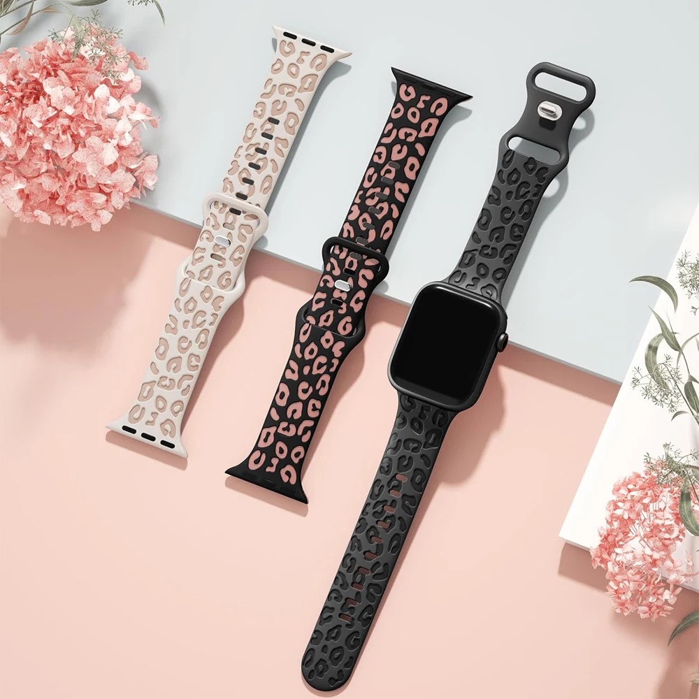 Bracelet en silicone gravé pour Apple Watch Band, 40mm, 44mm, 42mm, 45mm, 41mm, 49mm, 38mm, Série 8, 9, 7, SE, 6, 5, 4, Ultra 2, 3 AI0001 – Image 7