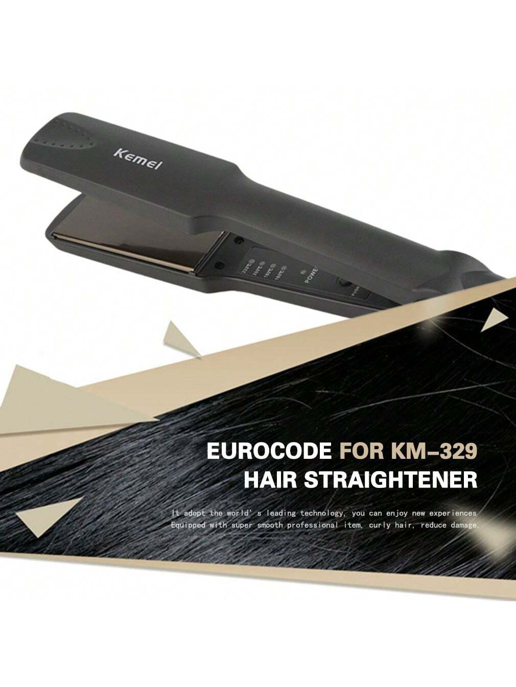 Kemei KM-329 Cheveux Lisseur pio Fer À Lisser 35W Professionnel Contrôle De La Température AI0001 – Image 6