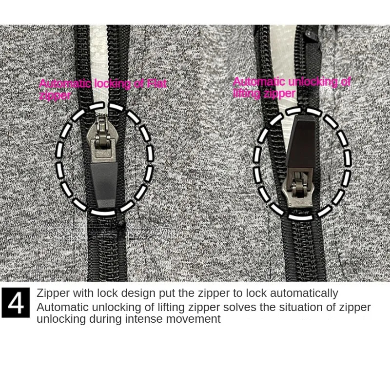 Soutien-gorge de sport froncé sans anneau en acier pour femme, ceinture réglable, fermeture à glissière avant, yoga, course à pied, sous-vêtement antichoc, grande taille AI0001 – Image 3